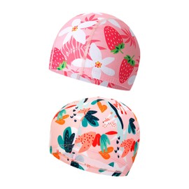 2 Pieces Children'S Swimming Caps, Cute Cartoon Swimming Caps, Swimming Accessories, Water Sports Supplies.