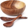 LUXIS DESIGNS Acacia Wave Serving Bowl for Fruits or Salads,