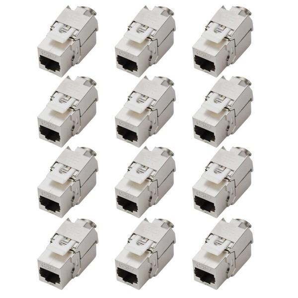 KOSCOM CONNECT 12x Keystone Module CAT7 | STP RJ45 Socket