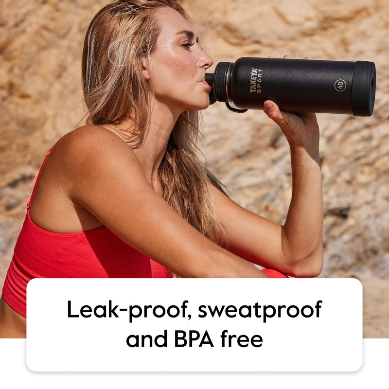 Takeya Sports Water Bottle with Spout Lid - Bottle with