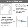 funvce Pack of 70 Screw Hooks, Cup Hook Screw with