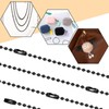 SANNIX 100Pcs Ball Beads Chain, Metal Hanging Chains 4.72 Inch