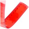 eBuyGB Flexible Plastic Transparent Ruler, 30 cm, Red