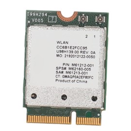 ciciglow QCNFA765 Drahtlose Netzwerkkarte, 2400 Mbit/s Dualband M.2 WiFi6 Netzwerkkartenadapter,5.2, f1r10 11