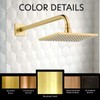 Corla Modern 3.5” Square Shower Arm Flange | Universal Extra
