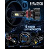 BEAMTECH 9005 Bulbs, 900% Brighter Canbus Ready 6500K White HB3