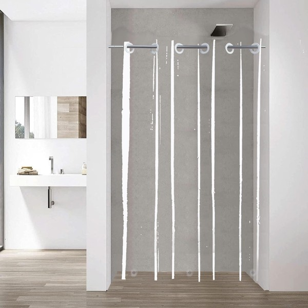 YISURE No Hook Needed Stall Size Shower Curtain Liner 54x72