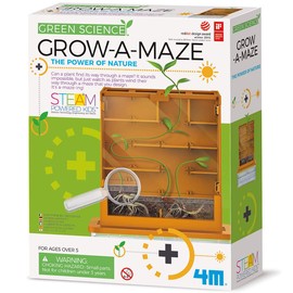 4M 4M Green Science Grow A Maze Kit, Build A Plant Maze Science Kit, For Boys & Girls Ages 5+ , 5 x 4 nches