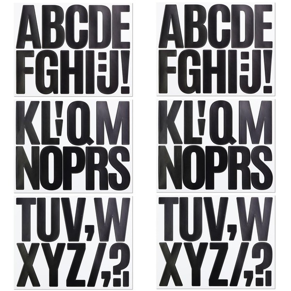 3 Inch Large Black Vinyl Letter Stickers, CMBBZZY Classic Alphabet