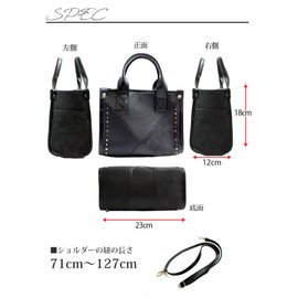 [Awesome/O Thumb] Mini tote bag Hour Glass Series Black as – MTB – HG02