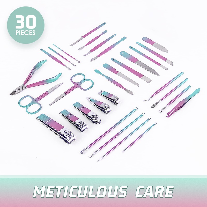 Nail Clippers Set, 30 Pieces, Grooming Set, Manicure Set, Nail