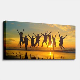 ART Custom Canvas Prints with Your Photos, Panoramic Canvas Prints Large Pictures Wall Customized Photos on Canvas Perfect for Home Christmas Wedding Decor Gifts Keepsakes 30X60inch