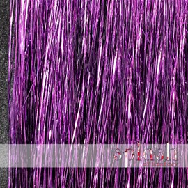 40" Hair Tinsel 100 Strands (Shiny Purple)