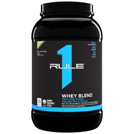 Rule 1 Proteins Rule One Proteins Whey Blend - Mint Chocolate Chip, 24g Fast-Acting Whey Protein Concentrates, Isolates, and Hydrolysates Per Serving, with Naturally Occurring EAAs and BCAAs, 2lbs