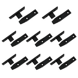 sunnates 8 Sets Black Plastic Furniture Suspension Fitting Quick Fitting Furniture Panel Joint Bracket Fast Installation Push-On Clip for Roman Column Wall Cabinet Wardrobe Installation