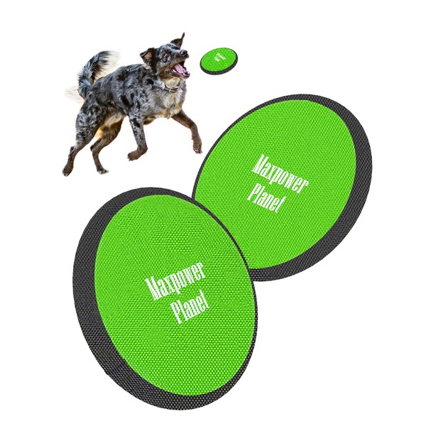 Maxpower Planet Dog Frisbee 2 Pack - Dog Frisbee Soft to Catch - Floating Frisbee for Dogs - Lightweight Flying Frisbee Dog Toy - Easy to Spot Disc Dog Frisbees Puppy Toys, Small to Large- 10-inch