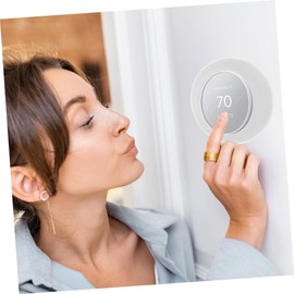 LALAFINA 2Pcs Wall Plate for Nest Thermostat Thermostat Trim Accessories Protects Against Scratches Easy Installation Elegant Design for Home Decor