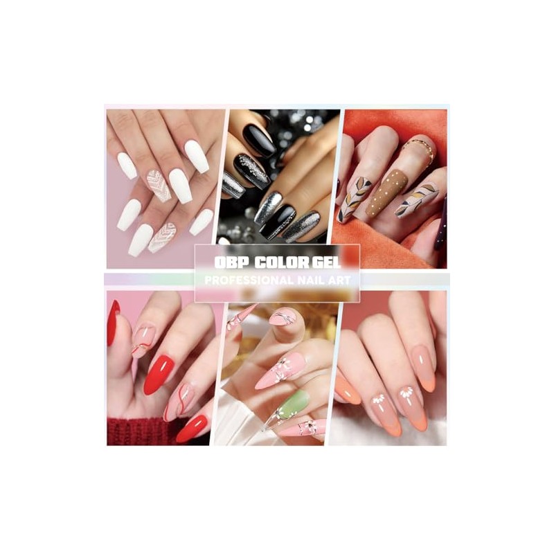 Obp Esmalte de Uñas Gel Semipermanente de 12 Colores Diferentes