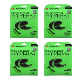 Solinco Hyper G Tennis String - 4 Packs (Green, 20g)