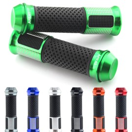Area1 Universal Motorcycle Scooter Handlebar Grips Green 2 Pieces 22/24 mm for Versys, Ninja, Z125 Z400 Z500 Z650 Z800 Z1000 ER-6N ER-6F ER-5 ZX-4RR ZX-6R ZX-7RR ZX-9R ZX-10R ZX-12 KLX KX KDX, KMX