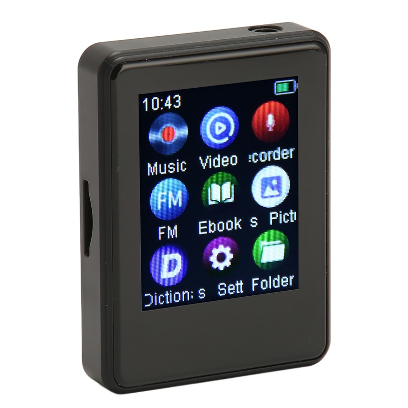 MP3 Player Bluetooth 5.0 HiFi Sound 1.77in Full Touch Screen