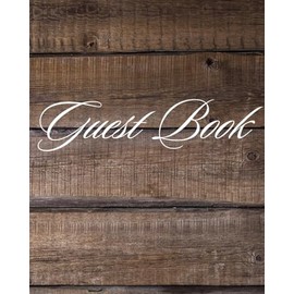 Rustic Wedding Guest Book for Wedding Reception Ceremony - Brown Rustic Wooden Style Guestbook Name and to Sign in! The Perfect Wedding, Baby Shower, ... Guest Book for The Special Day, 100 Page