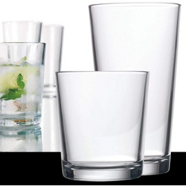 Home Essentials 9650 Alanya 16 Pieces Drinkware Set, Clear