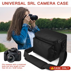 CaSZLUTION Travel Storage Case for Canon EOS Rebel T7 DSLR Camera with 18-55mm Lens, Universal DSLR Camera Case SLR Camera Bag Compatible for Nikon, Canon, Pentax, Sony and ect (Case Only)