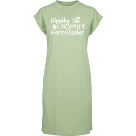 Hippowarehouse Hippity Hoppity Happy Easter t-Shirt Dress Women's Adults Nightie Nightdress
