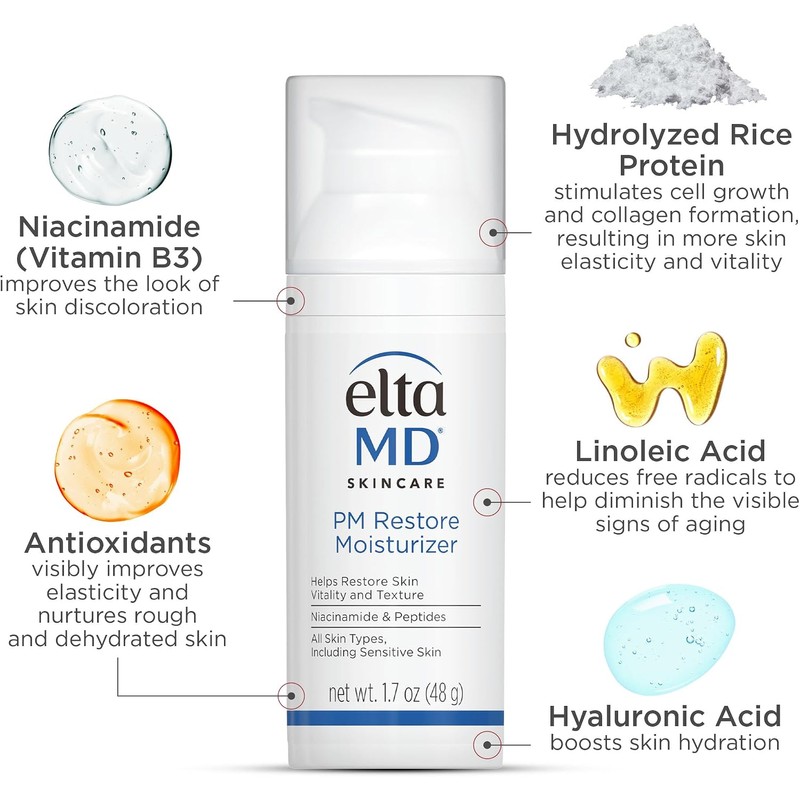 Elta MD Crema Hidratante Restauradora Pm Restore Moisturizer 48g