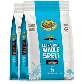 Shibolim Stone Ground Extra Fine Whole Spelt Flour, 5lb (2 Pack) | Triple Sifted Flour | 100% Whole Grain | Certified Kosher