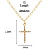 JCUGSBS Cross Chain Gold Chain Women's 14K Gold Plated Cross