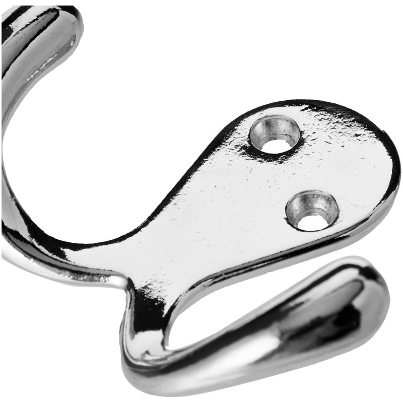Merriway BH04887 (2 Pcs) Twin Robe Hook Chromed - Pack