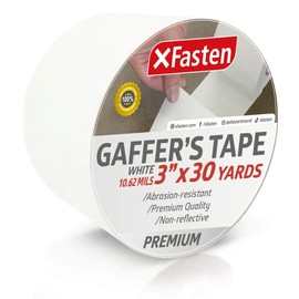 XFasten Professional Grade Gaffer Tape, 3 Inches x 30 Yards (White)