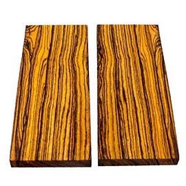 Bookmatched Exotic Wood Knife Scales (Bocote, 3/8" X1 1/2" X 5")