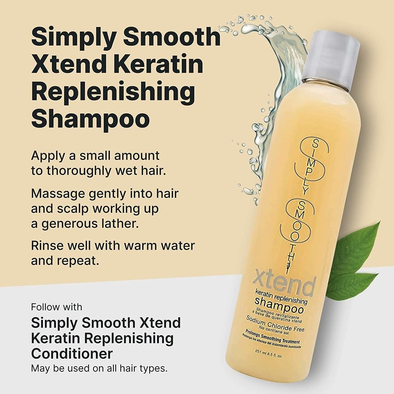 Simply Smooth Xtend Keratin Replenishing Shampoo & Conditioner & Calming