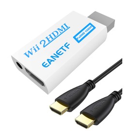 Eanetf Wii to HDMI 1080P Converter - 5ft High Speed HDMI Cable with Audio Output, Supports Wii Display 720P, NTSC