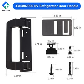 2PK 3316882900 RV Refrigerator Door Handle Compatible with S,Std Dr Handle Combo-6/8 Amii DM2672 DM2682 DM2872 DM2882 Refrigerators with Airing Card
