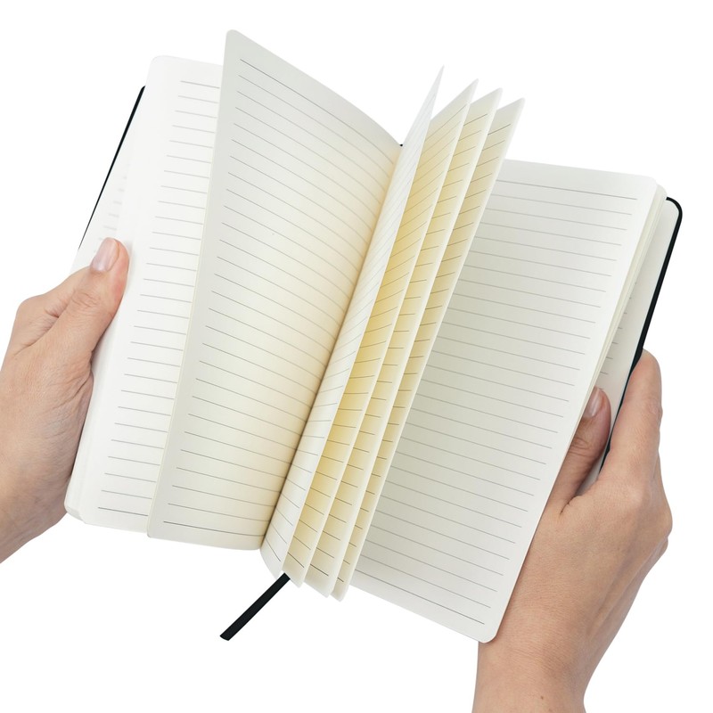 A5 Notebook Ruled Lined Journal with Faux Leather Hardback Cover