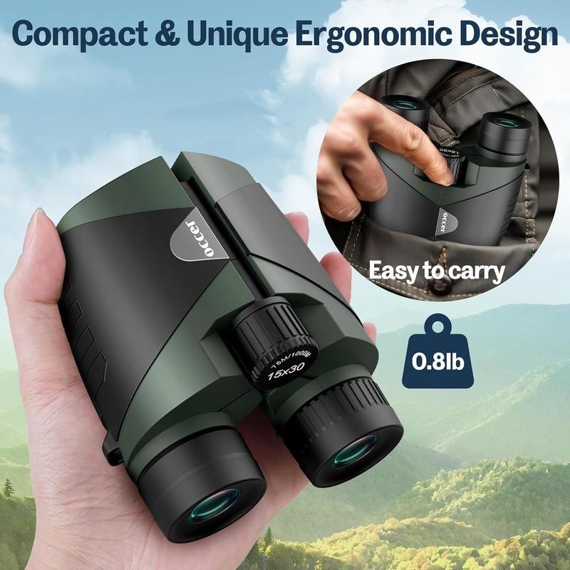 occer 15x30 Excellent Focus Binoculars for Bird Watching Hunting Hiking