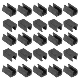 uxcell 80Pack Rectangle Shaped Non-Slip Chair Legs Tips, Fitting 12mm Metal Tube Legs - Plastic Furniture Protector Feet Glides for Hardwood Floors, Black
