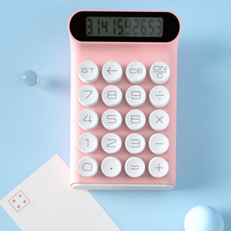 Blue Switch Calculator 20 Keys Intelligent Shutdown Detachable Slip Resistant