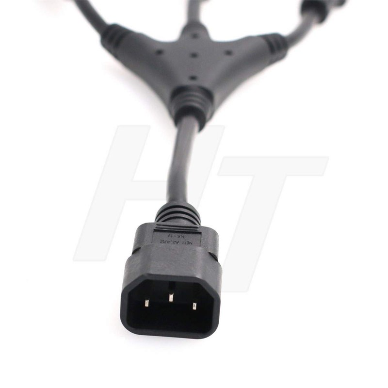 HTCable UPS PDU Computer PC Power Splitter Cord C14 to
