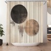 seteuret Black and Beige Boho Shower Curtain - Abstract Geometric