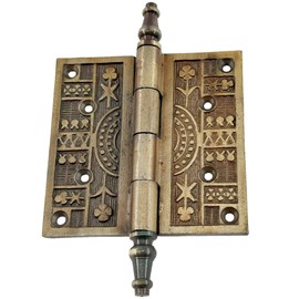 6.5”- Decorative Antique Door Hinge – Heavy cast Iron Bronze – Vintage Style Ornamental Hardware - HG108 (2)