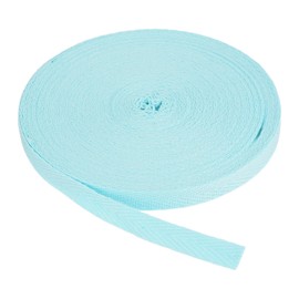 PATIKIL Cotton Twill Tape 3/8 Inch 25 Yards Cotton Ribbon Bias Binding Tape Herringbone Webbing Trim for Sewing Gift Wrapping Craft DIY Pastel Blue
