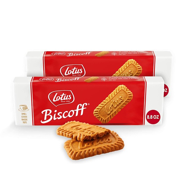 Lotus Biscoff Cookies – Caramelized Biscuit Cookies – 64 Cookies (2 packs of 32) – Vegan