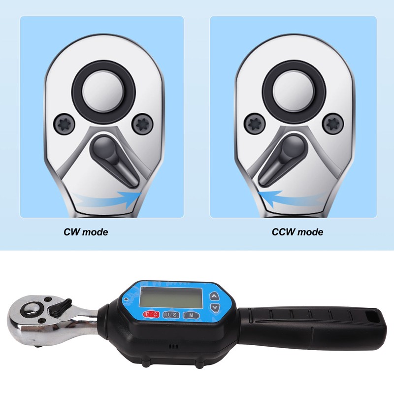 Digital Torsion Wrench 3/8in Drive Mini Calibrated Wrench with Buzzer