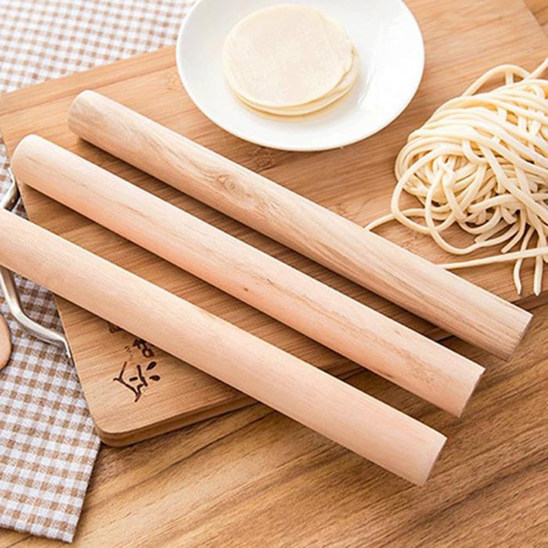 PRETYZOOM Wood Rolling Pin Small Rolling Pin Gnocchi Pasta Dumplings