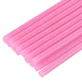 QUARKZMAN Pack of 16 Hot Glue Sticks 7 mm x 200 mm Mini Hot Glue Sticks Hot Glue Gun Hot Glue Fabric for Repair Craft Decoration DIY Crafts Glitter Pink
